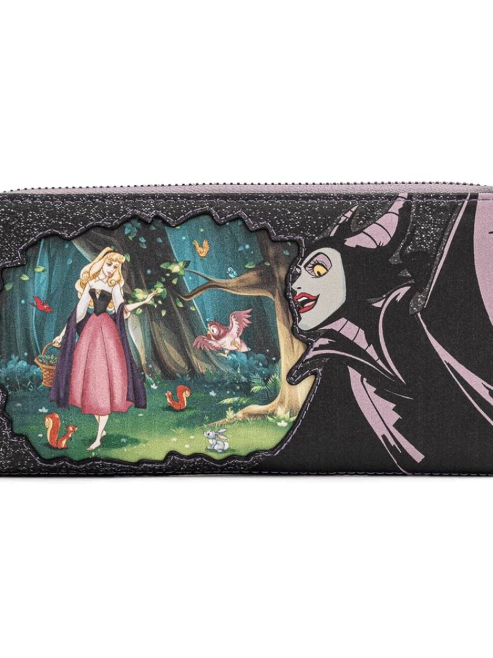 Loungefly Disney Sleeping Beauty Scene Wallet Aurora Maleficent Zip Around New